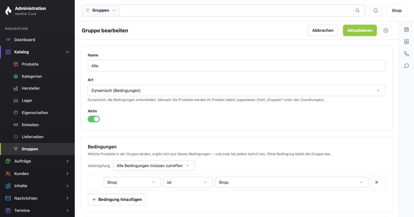 Gruppe bearbeiten